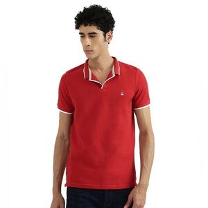 United Colors of Benetton Red & White Short Sleeve Polo XL